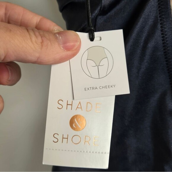 Shade & Shore V-Wire Plunge Cheeky One Piece Swimsuit Sz S (4-6) - Picture 11 of 15